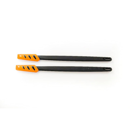 TUPPERWARE 26854 Lot de 2 petites spatules à pâtisserie Noir/orange