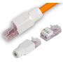 odedo 10x Connecteur réseau RJ45 CAT6A CAT7 - Montage sans outil - Ethernet 10 Gbps PoE - Fiche à sertir compatible avec CAT6 -