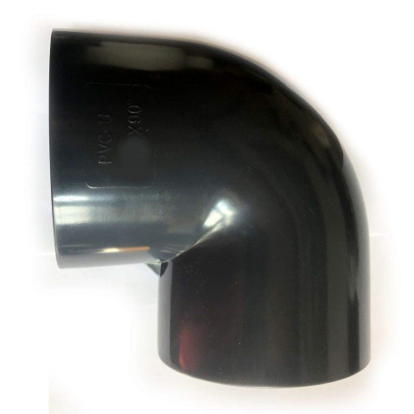 Adrenalin-Fishing Coude en PVC U de 40 mm - Raccord coudé à 90° - Classe de pression PN 10 = 10 bar selon DIN 8063 - Avec 2 manc