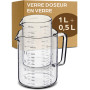 Praknu Verre Doseur en Verre - 1L & 0