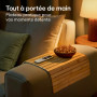 Praknu Plateau de Canapé Flexible en Bois pour Chaque Accoudoir - Bambou Certifié FSC® - Antidérapant & Réglable - Parfait pour