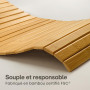 Praknu Plateau de Canapé Flexible en Bois pour Chaque Accoudoir - Bambou Certifié FSC® - Antidérapant & Réglable - Parfait pour