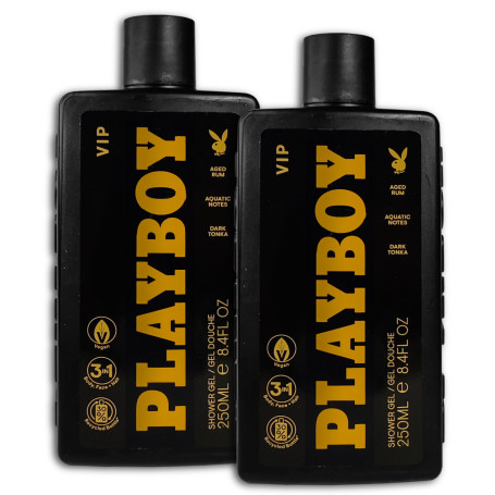 Playboy Men VIP Lot de 2 gels douche 3 en 1 2 x 250 ml