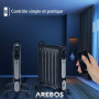 Arebos Mica Convecteur 2000 W | chauffage électrique | chauffage par convecteurs | chauffage électrique mobile à économie d'éner
