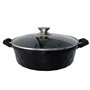 Sauteuse 28 cm avec couvercle en verre - Poêle de service - Casserole anti-adhésive avec couvercle - Poêle à frire à bord haut -