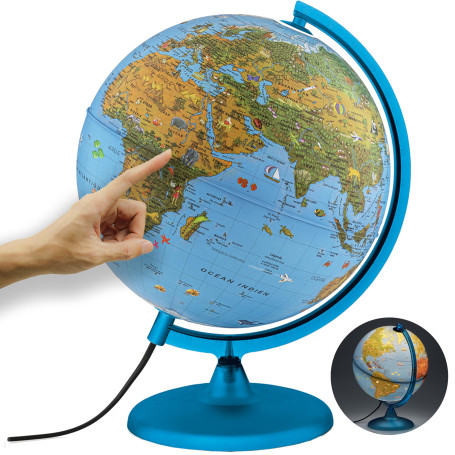 ORBIT Globes & Maps - Globe pour enfants - Globe de 30cm avec pied en plastique anti-choc
