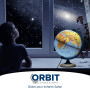ORBIT Globes & Maps - Globe pour enfants - Globe de 25cm avec pied en bois, carte de France avec de nombreuses illustrations pou