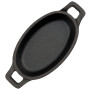 BBQ-Toro Set de poêles à servir en fonte (6 pièces) | 20 x 9,5 cm - ovale | déjà brûlé | poêle à griller en fonte, poêle à servi