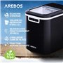 Arebos Machine à glaçons | 12 kg / 24 h | 10-15 minutes de production | 2 tailles de glaçons | Réservoir d'eau de 2,2 litres | M