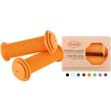 PBG Poignées de vélo pour Enfant - sans substances nocives - sans phtalates - Orange