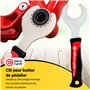 Optio Cycle Cle Boitier Pedalier Clé Pédalier pour Vélo | Clé Boitier De Pédalier | Demontage Pedalier | Arrache Pedalier | Clé