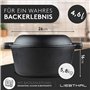 LIEBTHAL Marmite en Fonte pour Cuire du Pain - Robuste Avec Insert en Silicone Antiadhésif - Moule à Pain Déjà Brûlé Avec Couver