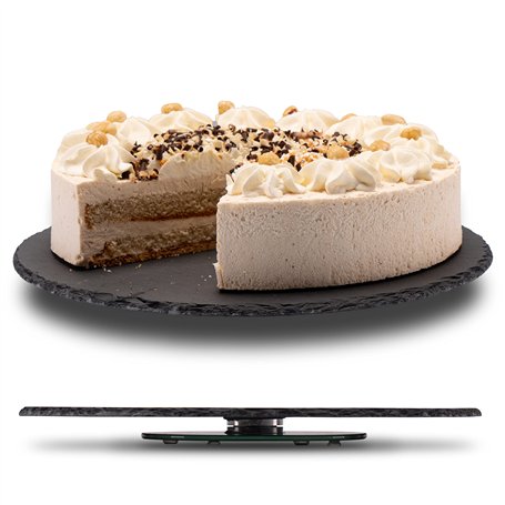 Fino Casa Plateau en ardoise rotatif rond comme plateau de service