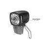 ADDVIEW Hammer M60 Lampe de vélo avec alternateur, phare 60 lux, lampe de vélo LED avec capteur de luminosité, feu de position,