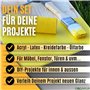 ORGAFLIX Lot de 10 Rouleaux de Peinture Professionnels Kit de Peinture avec 5 Rouleaux en Mousse de 11 cm Bac à Peinture Set de 