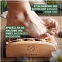 HELDSON® Rouleau de Massage en Bois • Appareil de Massage des Pieds • Drainage Lymphatique & Solution de Relaxation Manuel • Thé