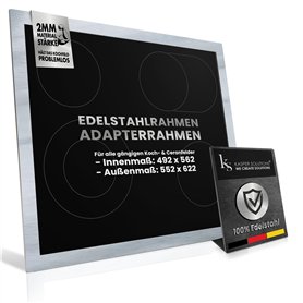 Cadre de montage en acier inoxydable pour tous les types de plaques de cuisson et de plaques vitrocéramiques sans découpe Cadre de montage en acier inoxydable pour tous les types de plaques de cuisson et de plaques vitrocéramiques sans découpe