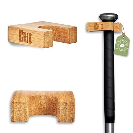 CRID Support mural pour batte de baseball - Support mural en bambou au design minimaliste