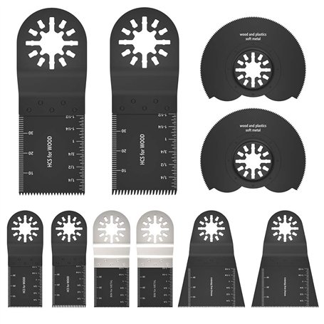 Lot de 10 lames de scie oscillantes - Outil multifonction pour Ein-hell