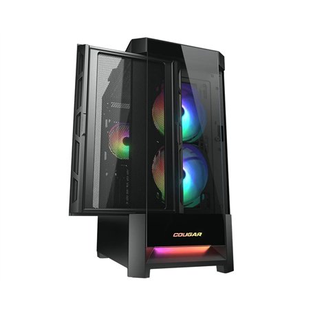 COUGAR Gaming | BOITIER PC Gaming | BOITIER DUOFACE RGB + 2 Panneaux Noir - Assemblage sans Outil - Filtre Anti-poussière - Incl