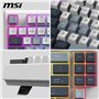 MSI Forge GK600 TKL Wireless Sky FR - Clavier AZERTY mécanique à switches linéaires - Touches PBT imprimées par Sublimation, Bas