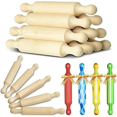 Mini rouleaux rouleau à pâtisserie 6 longs rouleaux de cuisson de cuisine rouleau à pâtisserie rouleau à pâte pour enfants pâtes