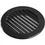 Vent Systems Lot de 2 grilles d'aération noires de 10,2 cm – Persienne ronde – Grille anti-insectes intégrée – Aérations de clim