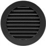 Vent Systems Lot de 2 grilles d'aération noires de 10,2 cm – Persienne ronde – Grille anti-insectes intégrée – Aérations de clim