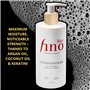 fino Hair Premium Touch – Après-shampoing réparateur pour cheveux secs à l’huile d’argan, kératine & aloe vera – Naturel – Sans 