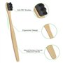 Lot de 4 brosses à dents micro-nano en bambou doux avec 20 000 poils conçus pour les gencives sensibles des enfants et des adult
