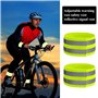 4 pièces bracelet de sécurité réfléchissant bande de bracelet, bracelet réfléchissant réglable et bande réfléchissante de sécuri
