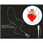 ds. distinctive style Collier en Forme de Fiole de Cœur avec Pendentif Bouteille de Parfum - Collier pour Liquide Commémoratif -