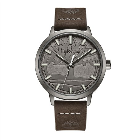 Timberland Goffstown Montre analogique 3ATM avec bracelet en cuir marron foncé