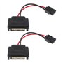 EMSea 2pcs Câble Adaptateur d'Alimentation SATA 15 Broches Mâle vers 6 Broches Femelle pour Disque CD DVD Lecteur Slimline et Di