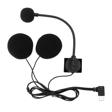 EMSea 1 Interphone pour Casque de Moto Type-C Coude Double Haut-Parleur Interphone Microphone Compatible avec BT-S2 BT-S3 pour L