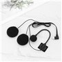 EMSea 1 Interphone pour Casque de Moto Type-C Coude Double Haut-Parleur Interphone Microphone Compatible avec BT-S2 BT-S3 pour L