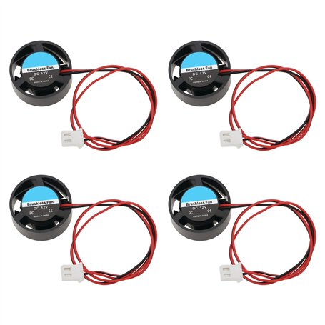 EMSea Lot de 4 mini ventilateurs de refroidissement ronds 2510 sans balais 9 V-14