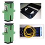 YINETTECH Lot de 10 adaptateurs SC monomode fibre optique SC femelle vers SC femelle APC Coupleur réseau Internet Connecteur Ext