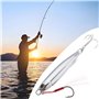 YINETTECH Lot de 2 Leurres de Pêche en Métal avec Hameçons Triples 40 G pour Maquereau Morue Bar Pêche en Eau Douce en Mer Chrom