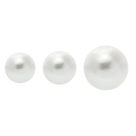 VGOL 100PCS Boutons Perle Blanc Demi Rond Perle Boutons Décoratifs pour DIY Couture Chandail Chemise Boutons de Manchette Jupes