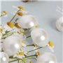 VGOL 100PCS Boutons Perle Blanc Demi Rond Perle Boutons Décoratifs pour DIY Couture Chandail Chemise Boutons de Manchette Jupes
