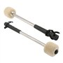 Wisyurt 2 Maillets de Tambour en Acier Basse de 12,5 Pouces, Baguettes de Tambour en Feutre de avec PoignéE en Acier Inoxydable,
