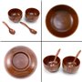 Tiamu Bol en naturel bois de jujube avec cuillères, japonais bol à soupe de nouilles de riz, Petits à dessert, bol à Salade Serv