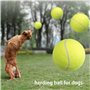 Wanjorlay Jouet de Morsure pour Animaux de Compagnie Balle Tennis GéAnte 24CM pour Chiens Jouet à Mâcher Balle de Tennis Gonflab