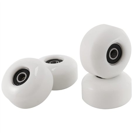 Giilayky Roues de skateboard avec roulements 52 x 30 mm Street PU Pièces de skateboard Cruiser Longboard (lot de 4) Blanc