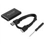 HUTSRAI BoîTier SSD MSATA vers USB 3.0 BoîTier de Disque Dur Externe BoîTier de Stockage Adaptateur pour SSD MSATA 30X50Mm 30X30