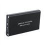 HUTSRAI BoîTier SSD MSATA vers USB 3.0 BoîTier de Disque Dur Externe BoîTier de Stockage Adaptateur pour SSD MSATA 30X50Mm 30X30