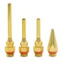 Doxiuyo Pistolet à Colle à Embout Fin Power avec Set de Buses en Cuivre pour Pistolets à Colle Chaude - Set de 4 Buses en Cuivre