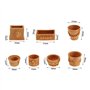 eMagTech 2 Ensemble de 14pcs Pot de Fleur pour Maison de Poupée Miniature Plante Pots en Terre Cuite Simulation Bonsaï Pot Fée J