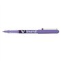 PILOT Lot de 3 Stylos roller V Ball VB5 Encre liquide Pte métal Fine Violet